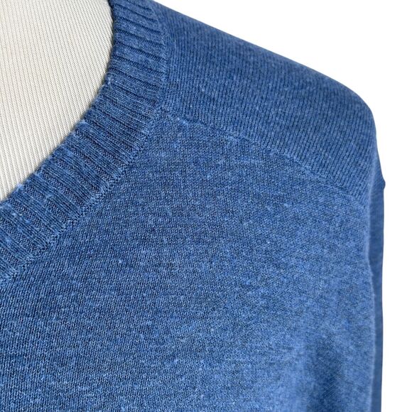 Smartwool Sweater Men’s XL Blue Wool Polyester Nylon Blend V-Neck Pullover Knit - Picture 10 of 10